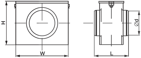 Воздушный фильтр-бокс Shuft с фильтром для круглых воздуховодов