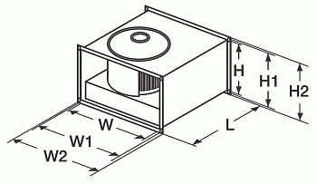 Прямоугольный канальный вентилятор RFD-B 800×500-4S VIM